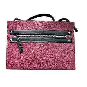 Nine West Burgundy and Black Crossbody Bag
